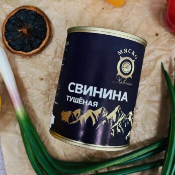 Свинина тушеная "Мяско", вес 338 гр., в/с
