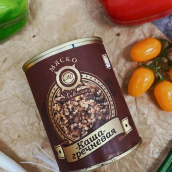 Каша гречневая "Армейская с говядиной", вес 338 гр.